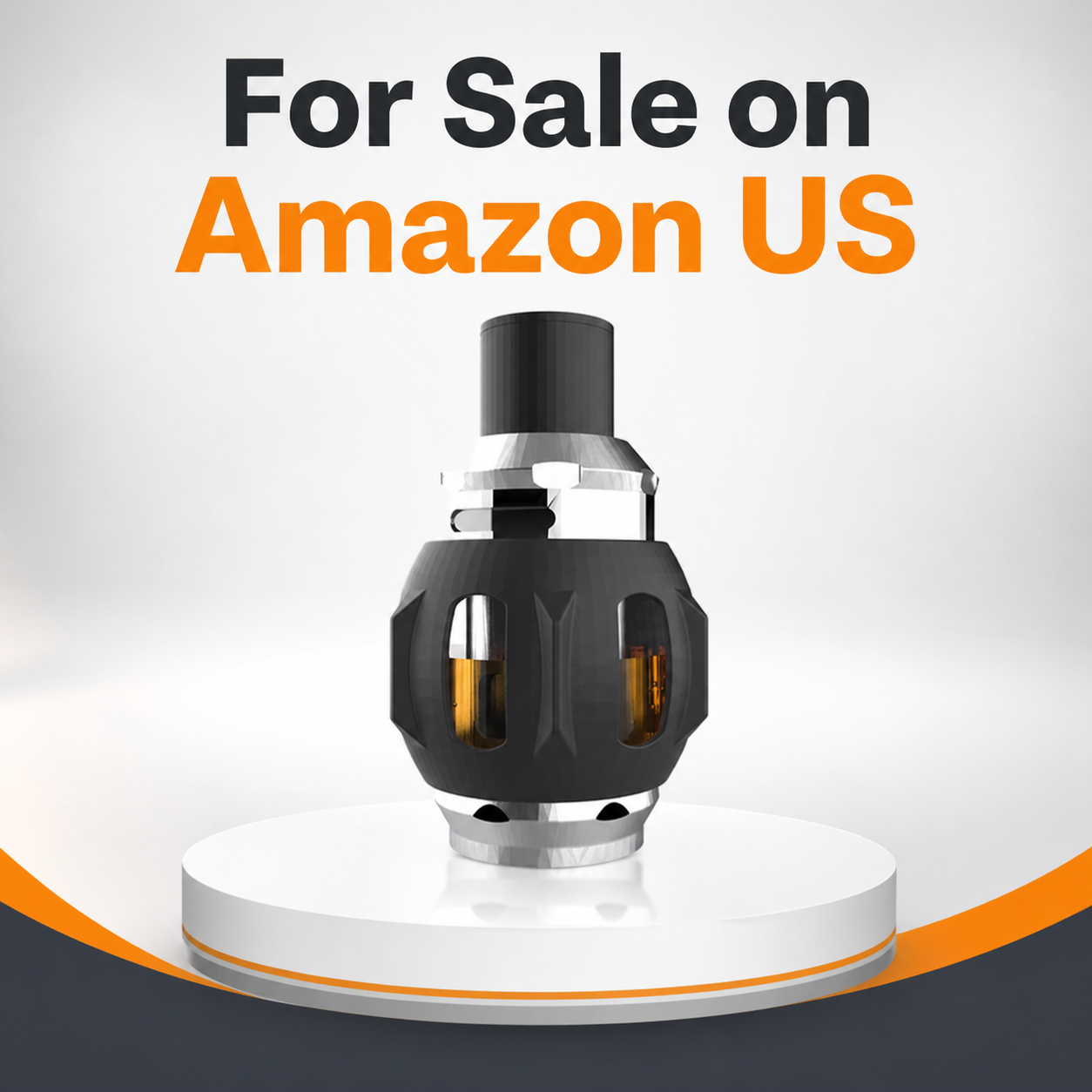 For Sale on Amazon US — black VapeGuard fitted around bubble glass