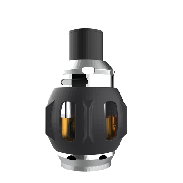 Black VapeGuard protecting bubble glass on a vape tank