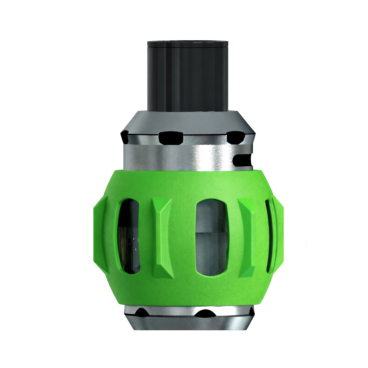 Green VapeGuard fitted to bubble glass tank