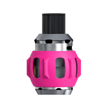 Pink VapeGuard fitted to bubble glass tank