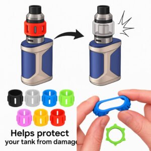 Vape tanks protectors designed to reduce cracked vape glass